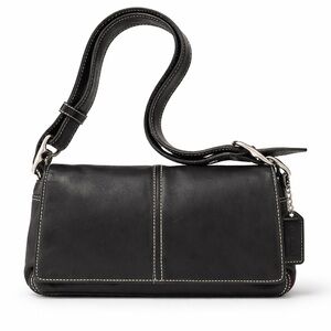 👜 COACH Black Leather Crossbody / Shoulder Bag – Style #9848